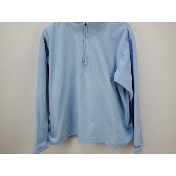 Cabelas Sweatshirt Womens XL Regular Blue 1/4 Zip Long Sleeve 100% Polyester Top - Picture 9 of 11
